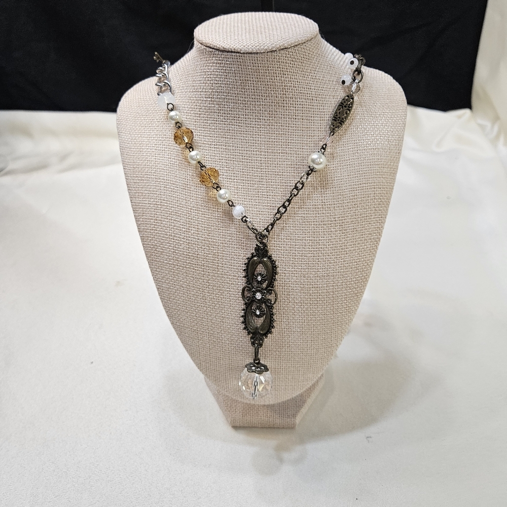 Plunder Black and Gold Pendant Necklace
